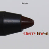 Brown eyeliner pencil close up